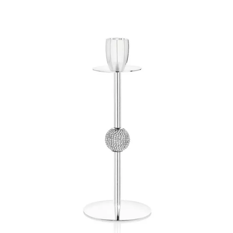 Candeliere In Metallo C/Strass H Cm 20,5 - Ottaviani