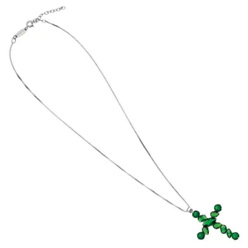 Collana Argento Croce Smeraldo - Ottaviani
