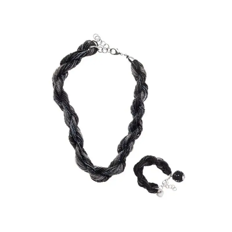 Collana Torchon Con Cristalli E Perline - Ottaviani miniatura 2