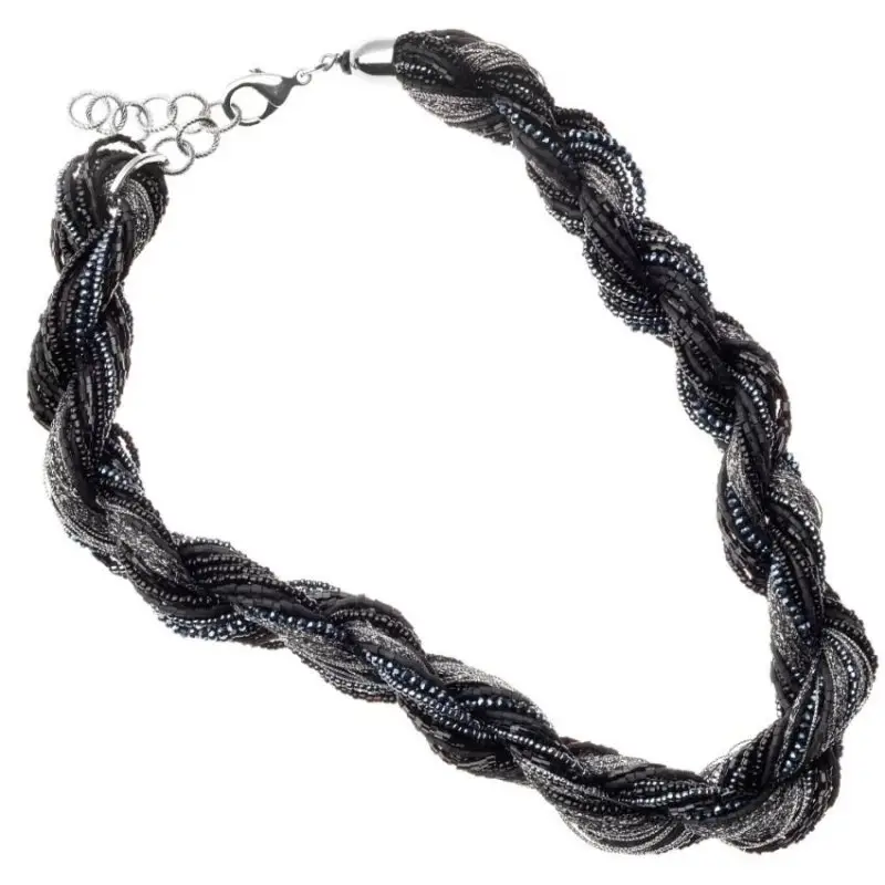 Collana Torchon Con Cristalli E Perline - Ottaviani