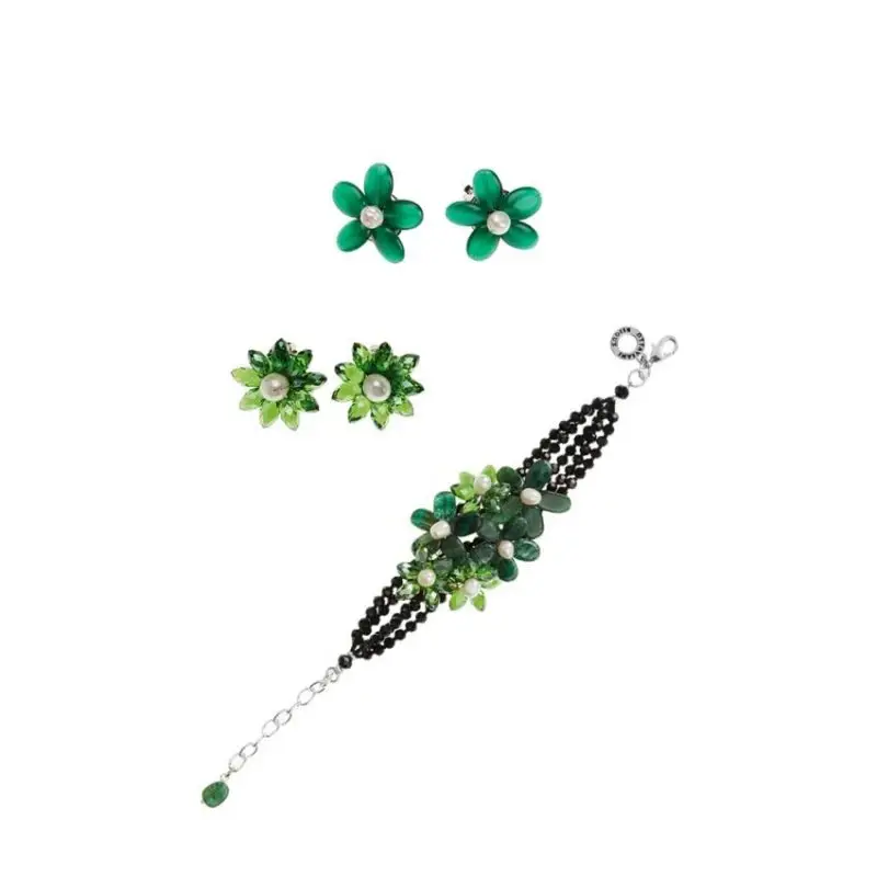 Orecchini Con Agata E Perle - Chiusura Clip - Ottaviani miniatura 2