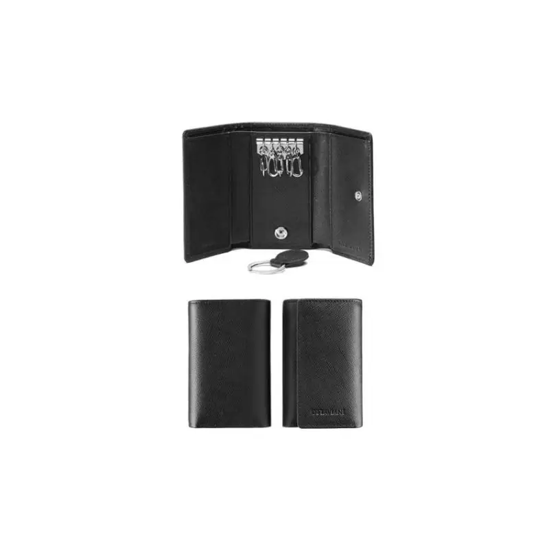 Portachiavi - Vera Pelle Saffiano Nera - Ottaviani miniatura 2