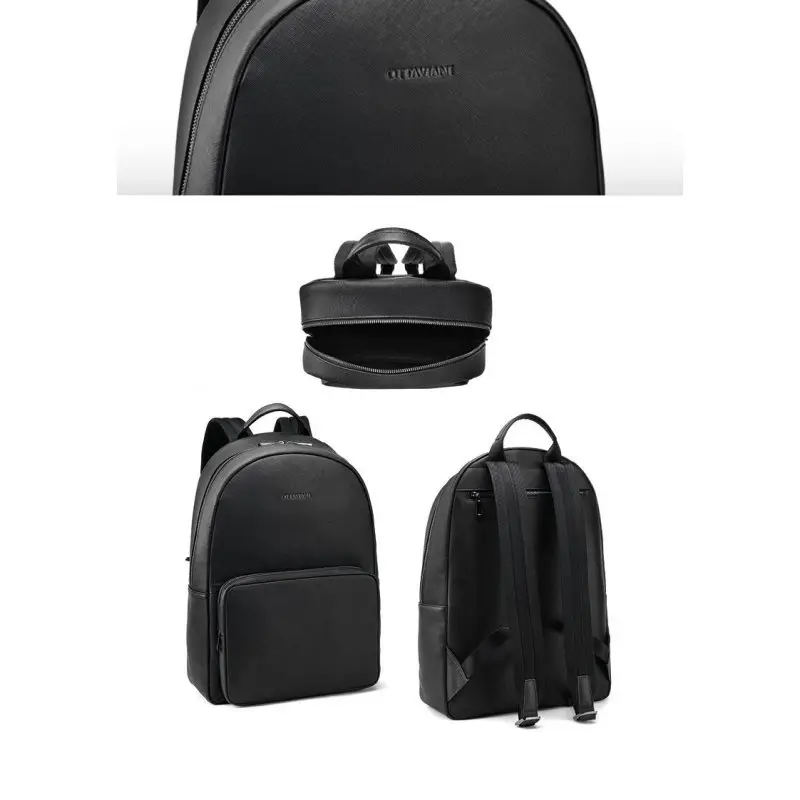 Zaino Pelle Vitello Stampa Saff Nero - Ottaviani miniatura 2