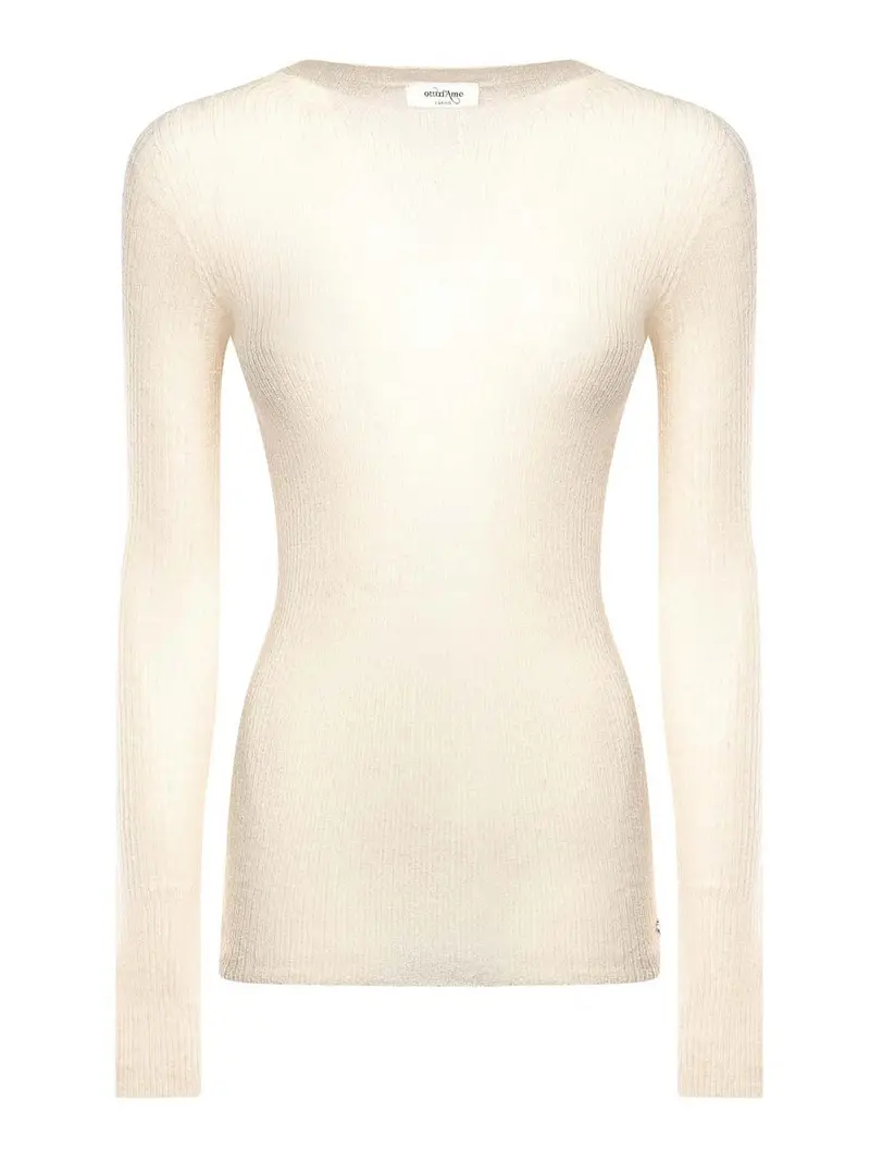 Maglia in Misto Viscosa Rosso Scuro