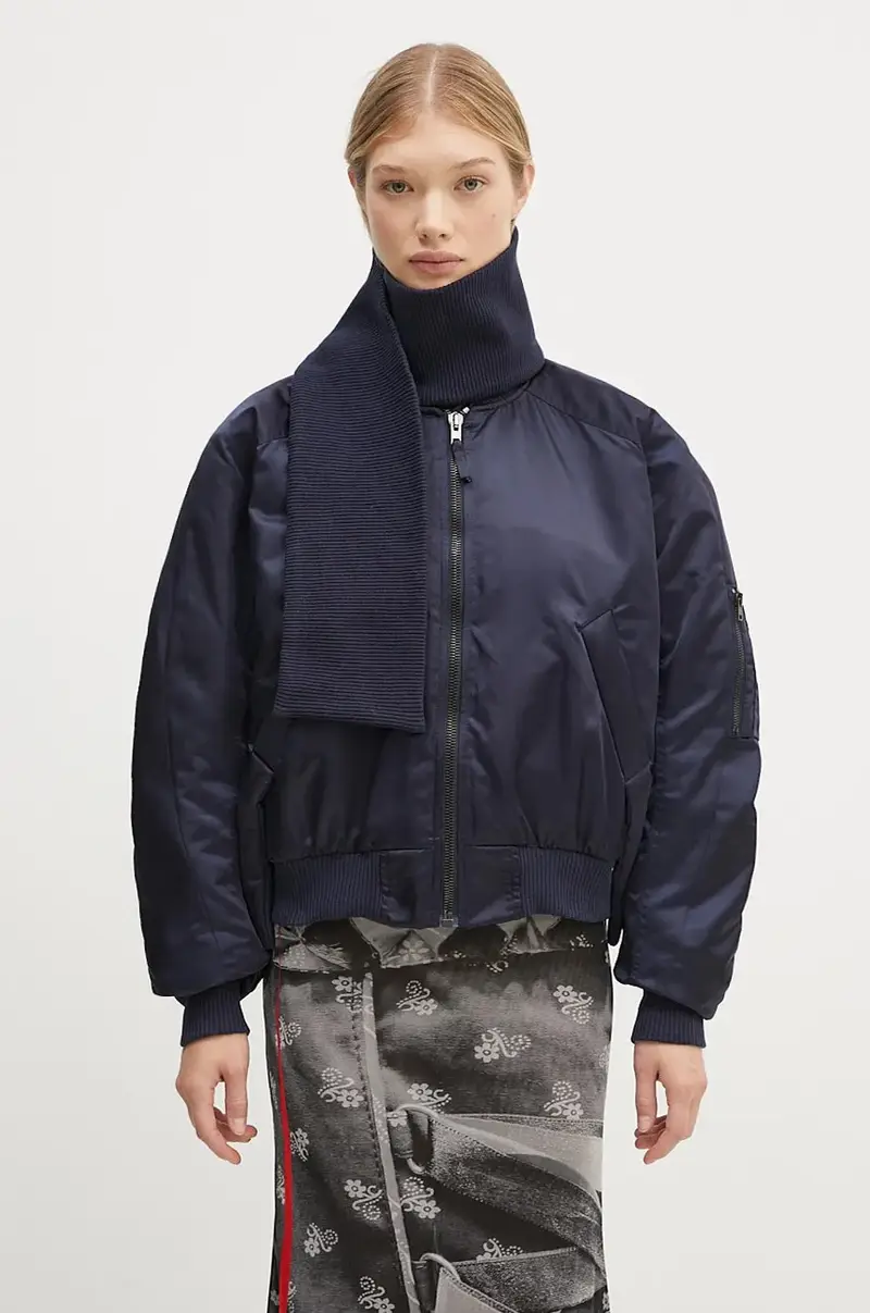 giacca bomber Scarf Bomber Jacket donna colore blu navy 1090604221