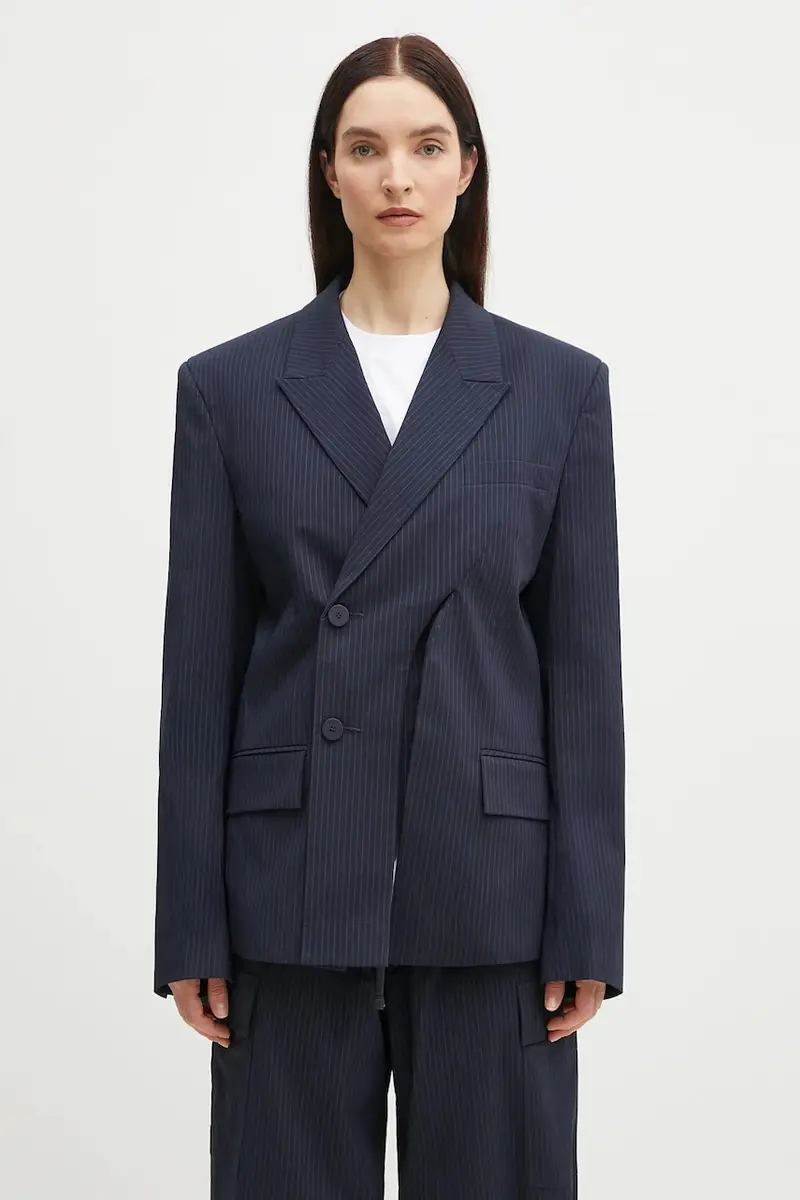 giacca Oversize Split Blazer colore blu navy 123-600723-01