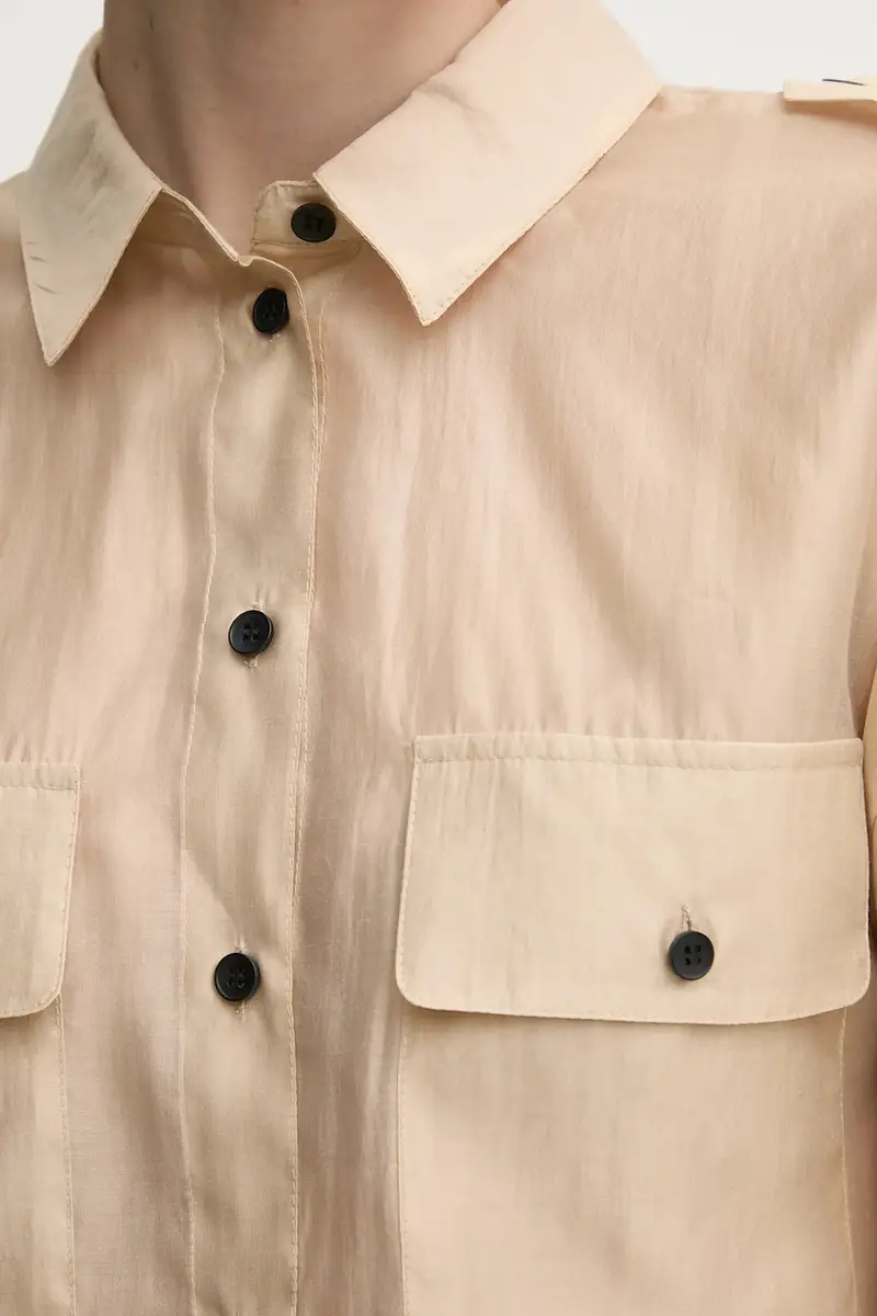 camicia donna colore beige 91884 miniatura 5