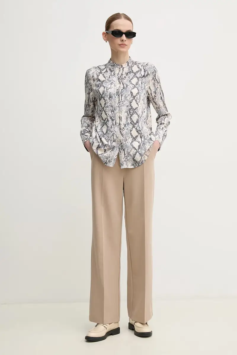 camicia donna colore beige 92181 miniatura 2