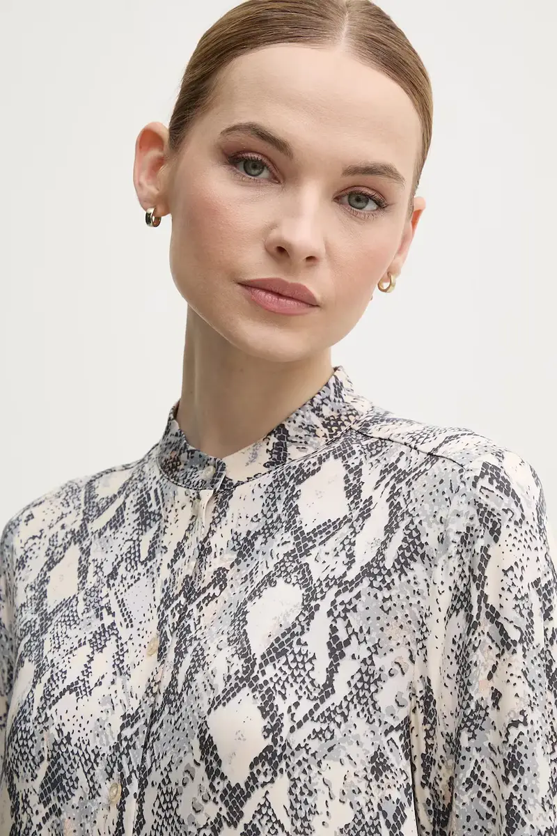 camicia donna colore beige 92181 miniatura 4