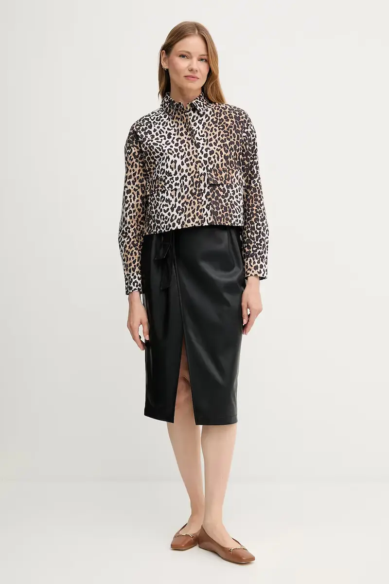 camicia in cotone donna colore nero 93894 miniatura 2