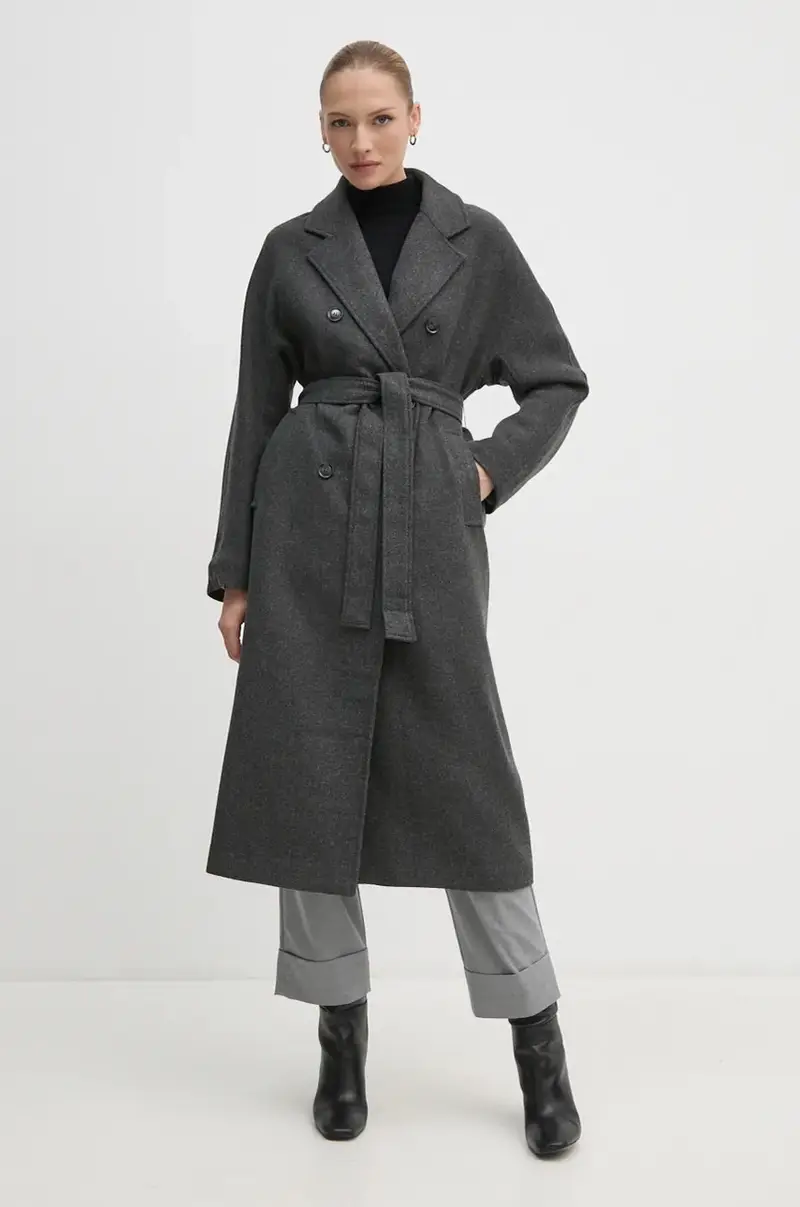cappotto con aggiunta di lana colore grigio 89833