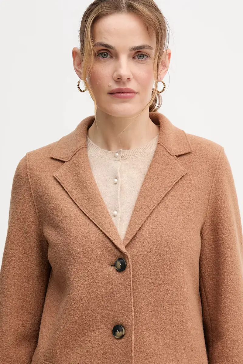 cappotto in lana colore marrone 79918 miniatura 4