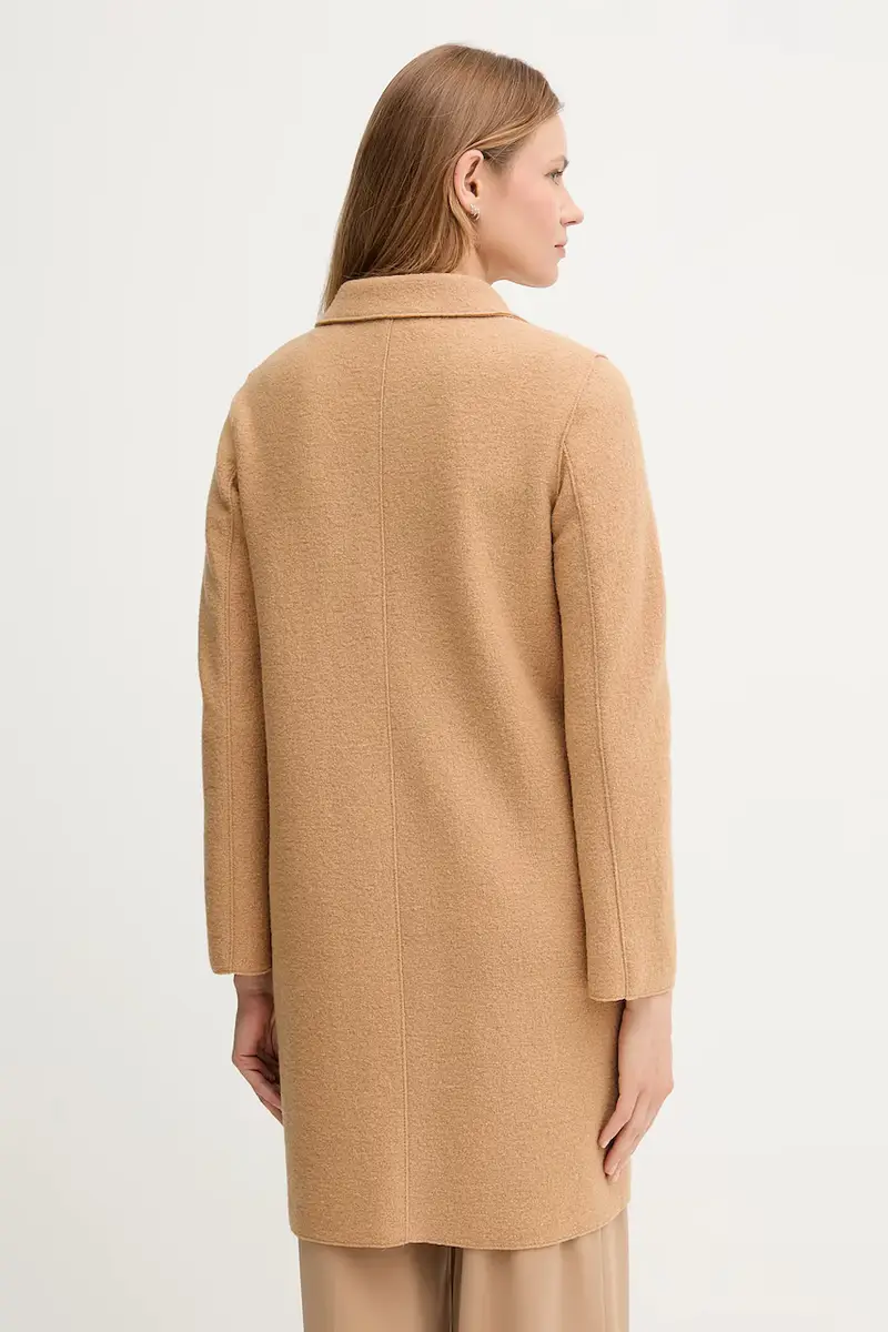 cappotto in lana colore marrone 79918 Beige miniatura 3