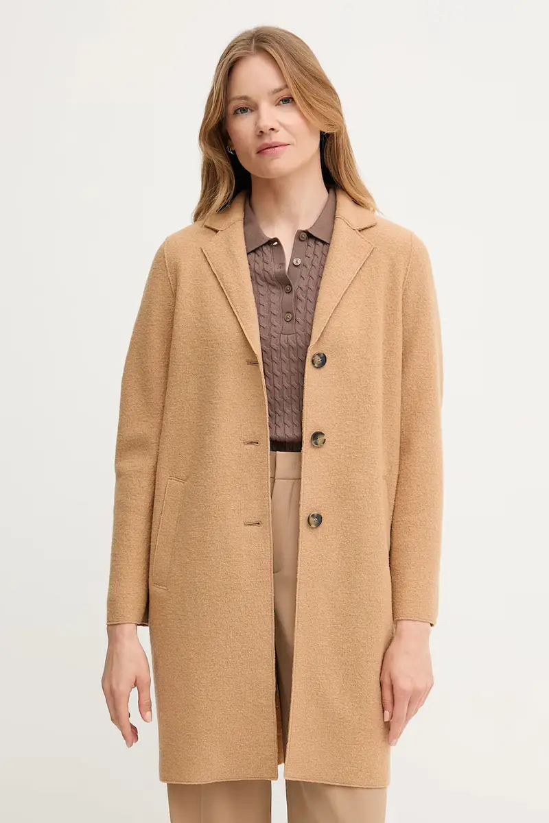 cappotto in lana colore marrone 79918 Beige miniatura 4