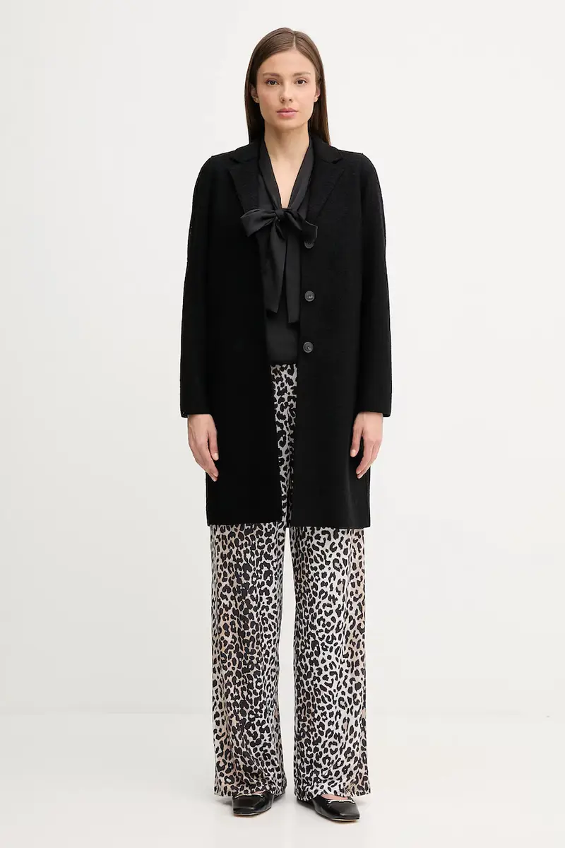 cappotto in lana colore nero 79918 miniatura 2