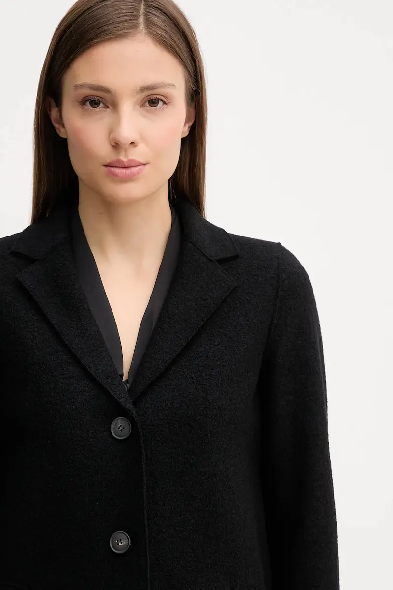 cappotto in lana colore nero 79918 miniatura 4