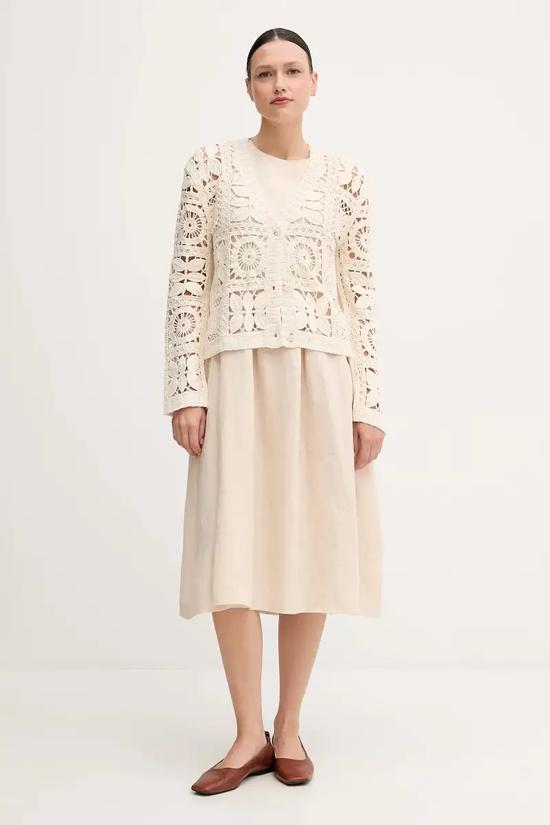 cardigan colore beige 92841 miniatura 2