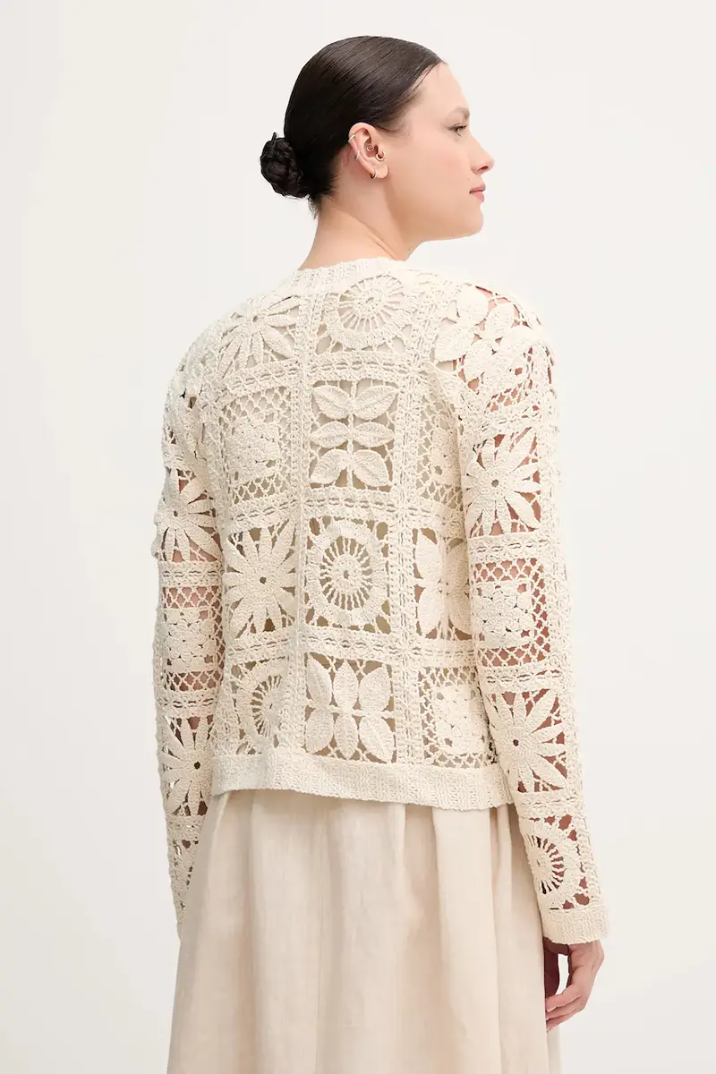 cardigan colore beige 92841 miniatura 3