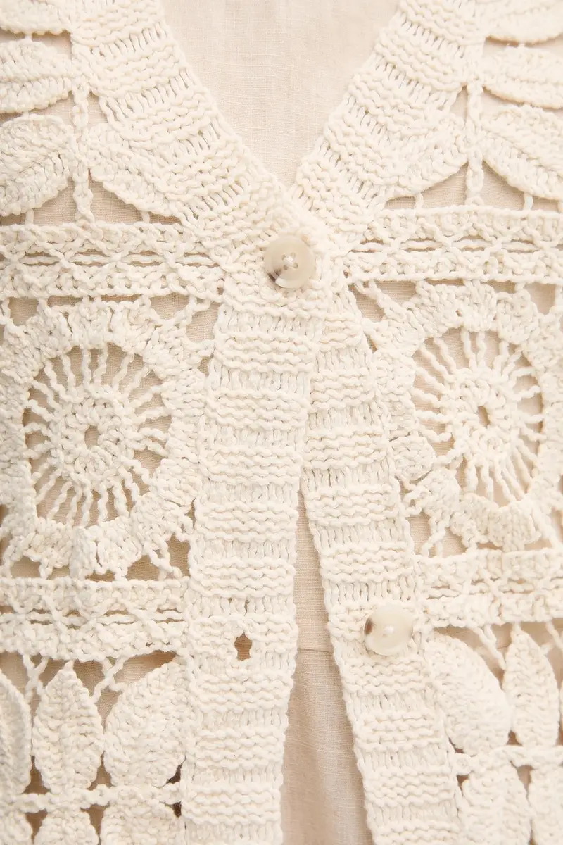 cardigan colore beige 92841 miniatura 5