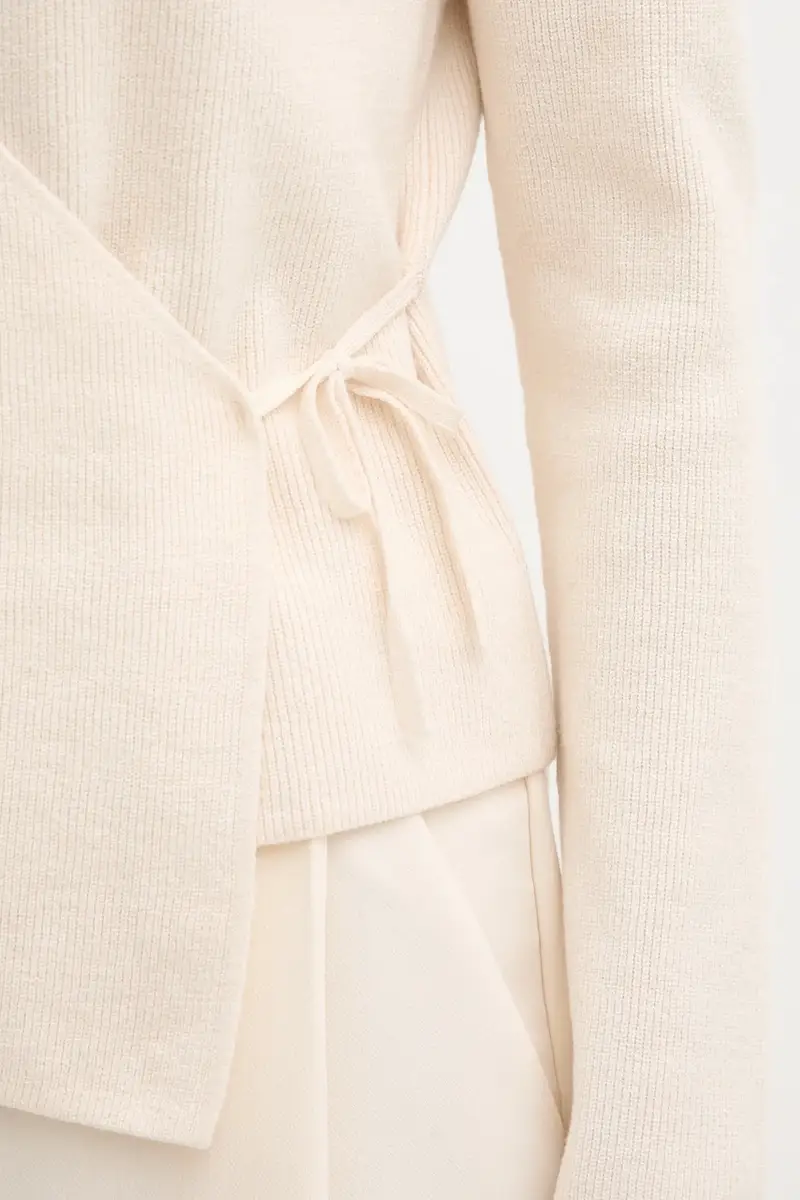 Oui Cardigan Donna Beige 3575069 miniatura 5