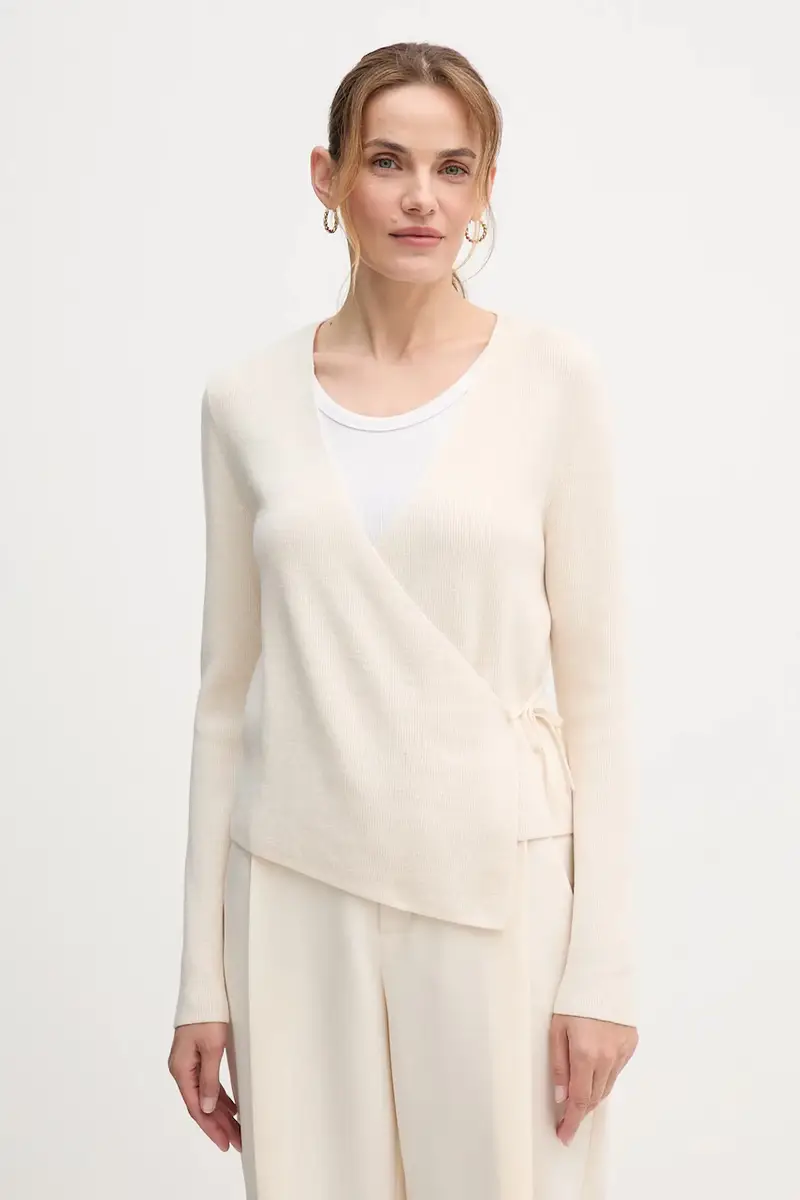 Oui Cardigan Donna Beige 3575069