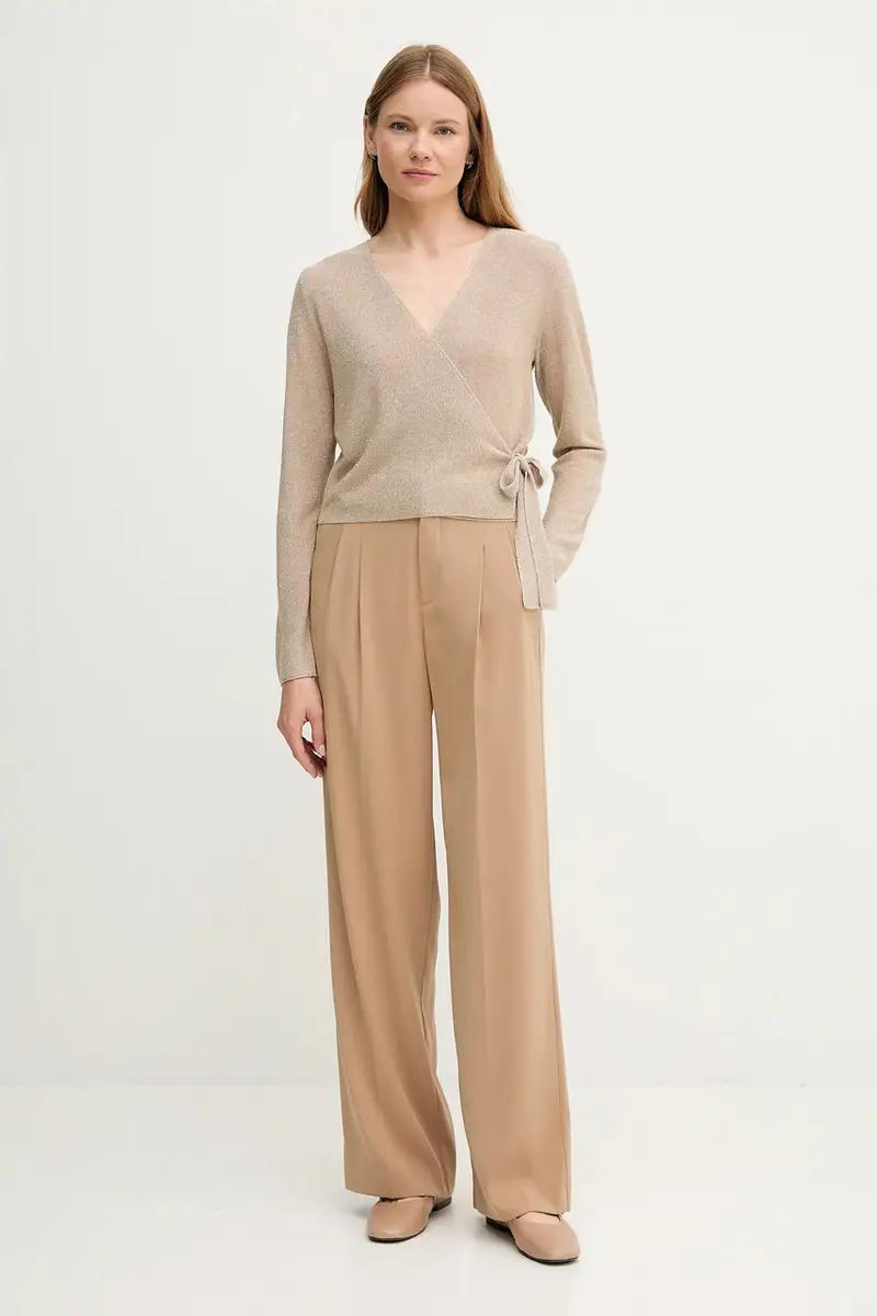 Oui Cardigan Donna Beige 3572358 miniatura 2