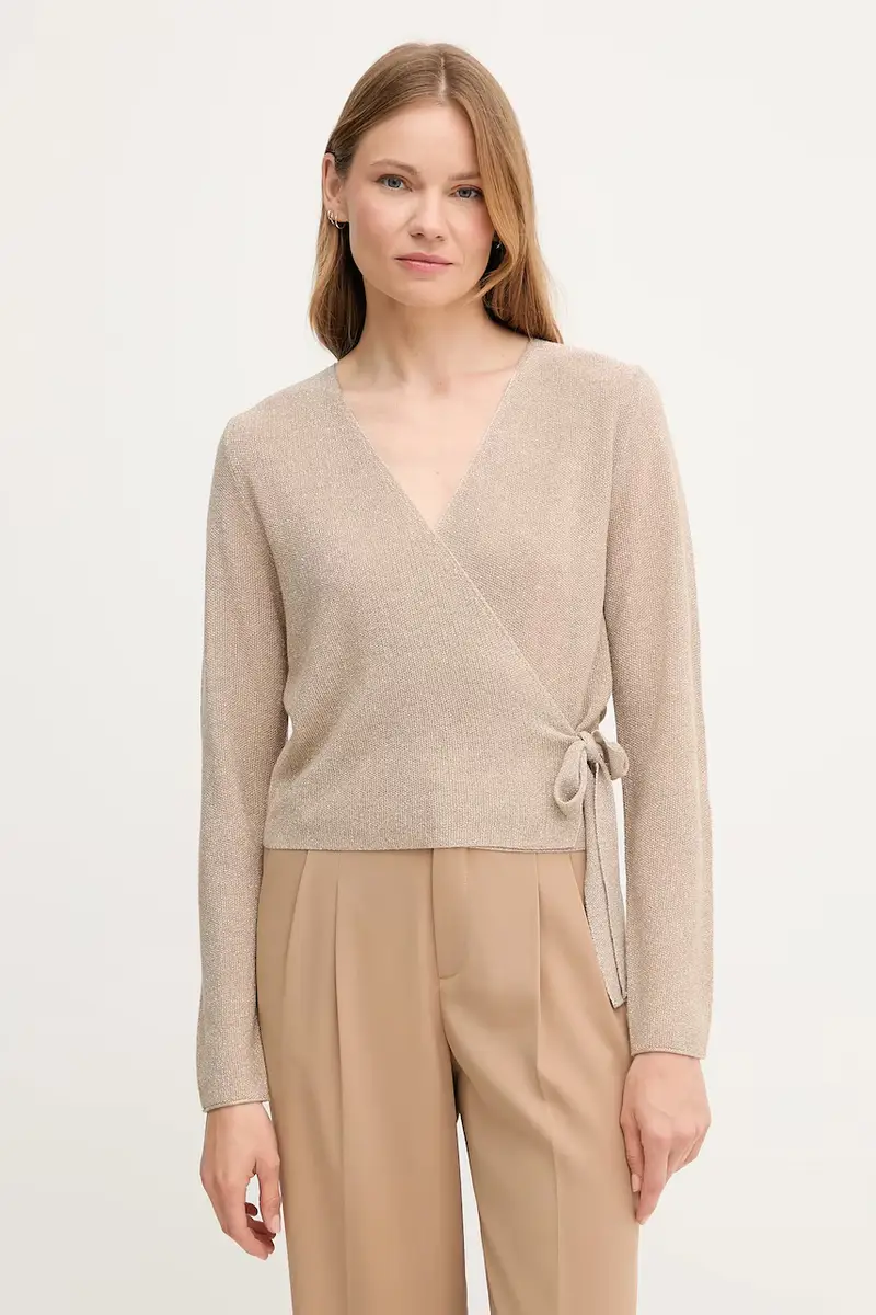 Oui Cardigan Donna Beige 3572358