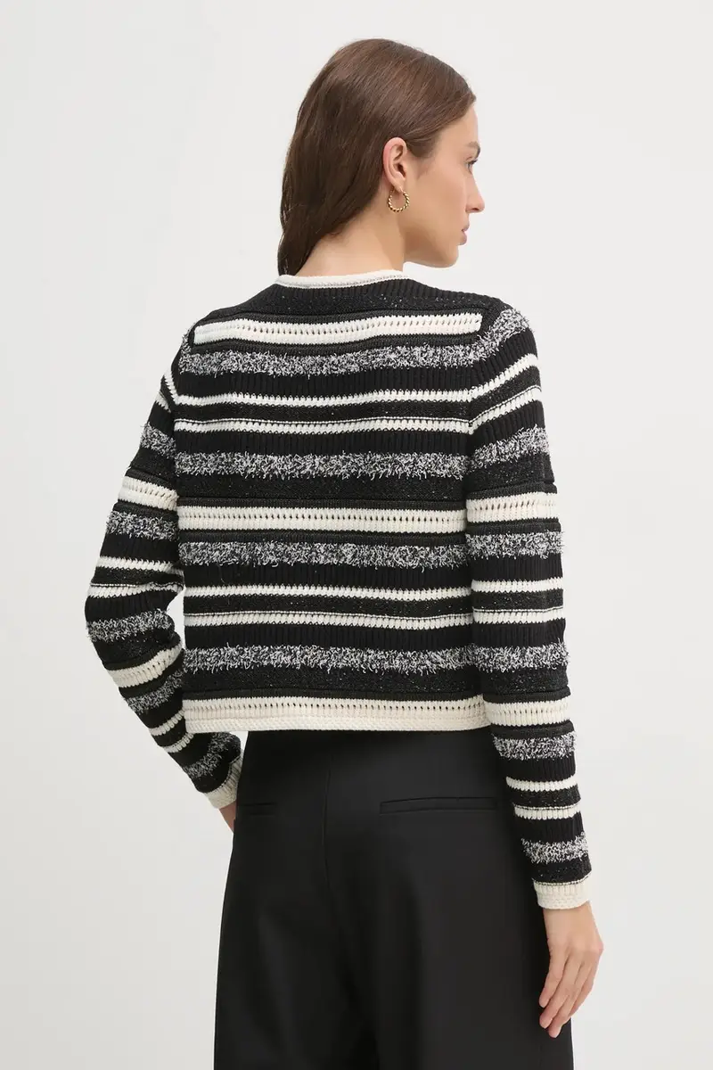 Oui Cardigan Donna Nero 3327162 miniatura 3