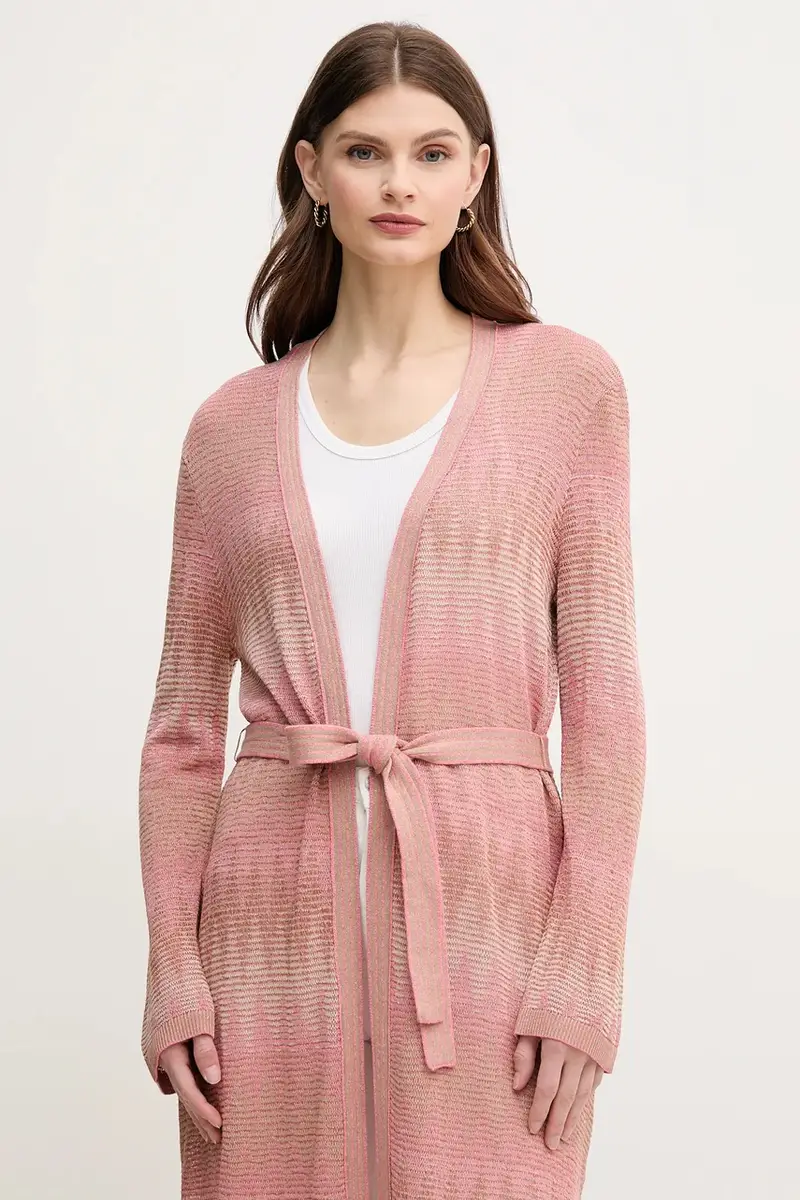 Oui Cardigan Donna Rosa 3339033 miniatura 4