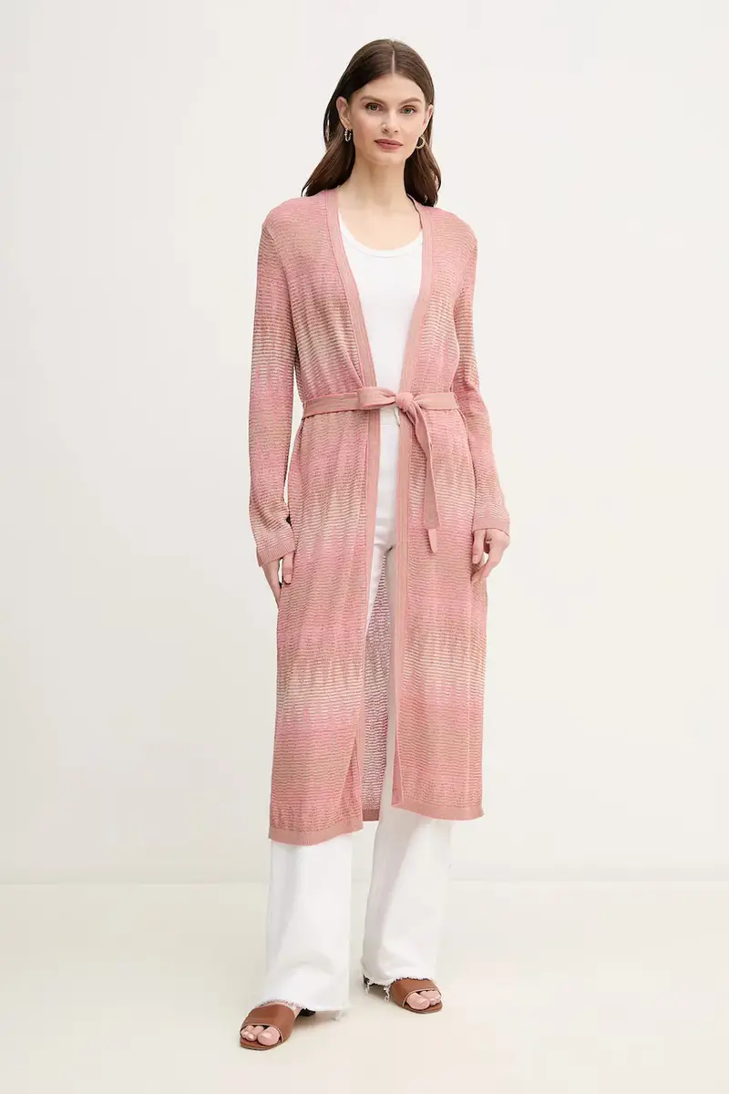 Oui Cardigan Donna Rosa 3339033