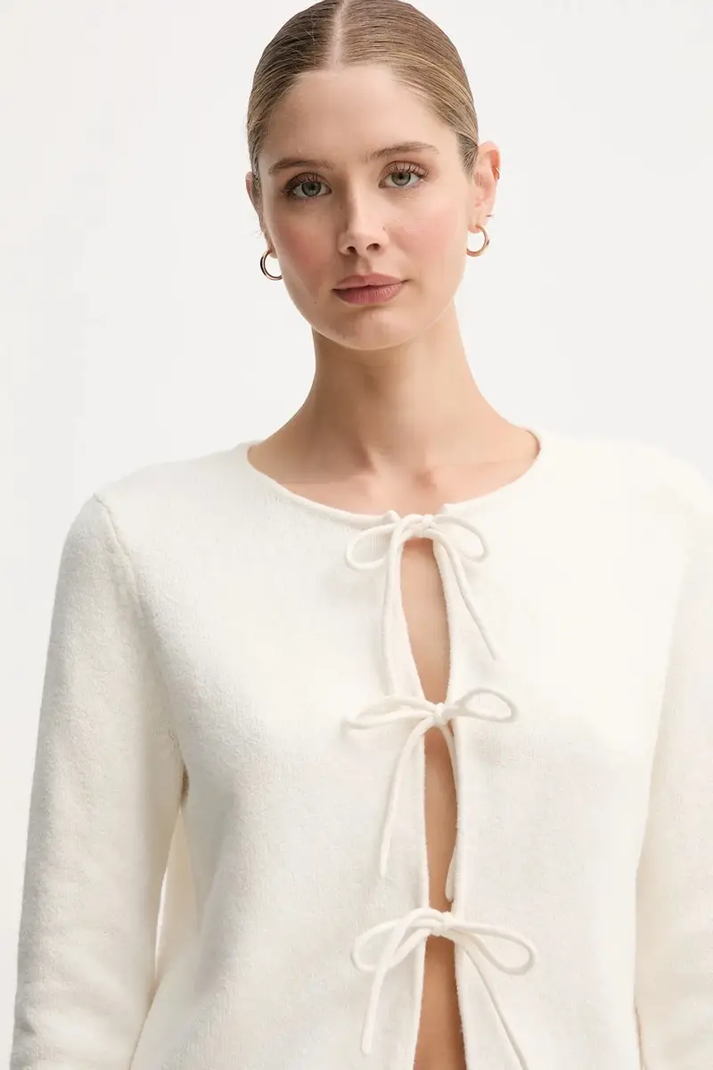 Oui Cardigan Donna Beige 3573245 miniatura 4