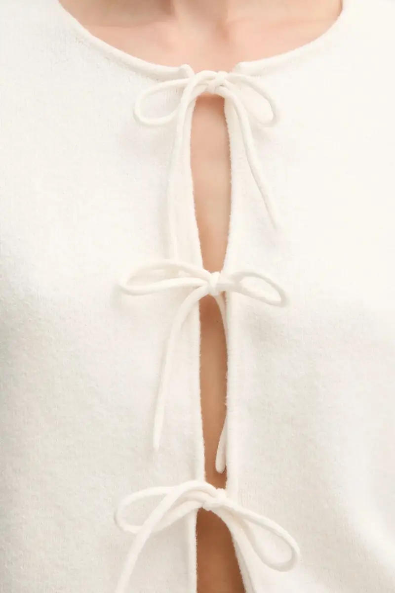 Oui Cardigan Donna Beige 3573245 miniatura 5