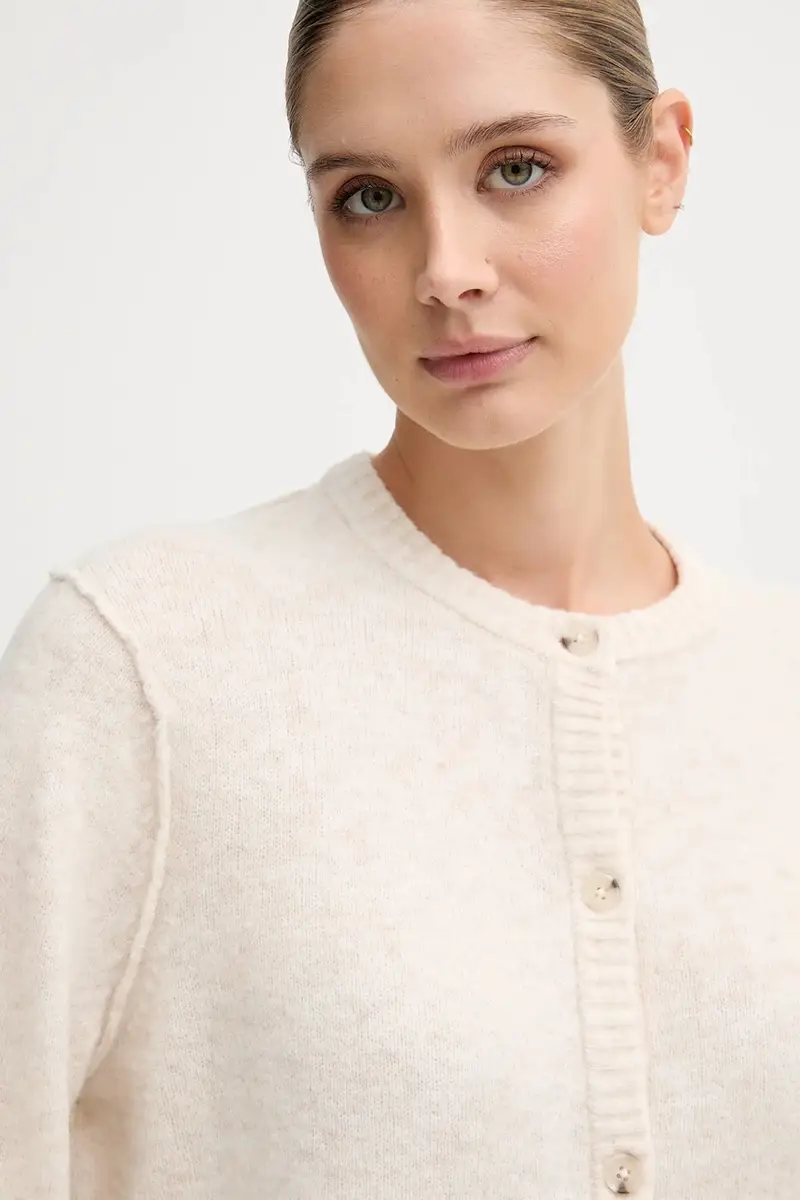 Oui Cardigan Donna Beige 3573072 miniatura 4