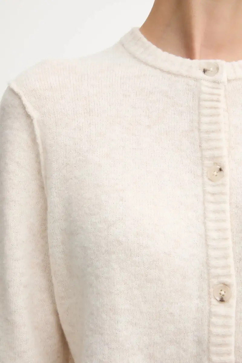 Oui Cardigan Donna Beige 3573072 miniatura 5