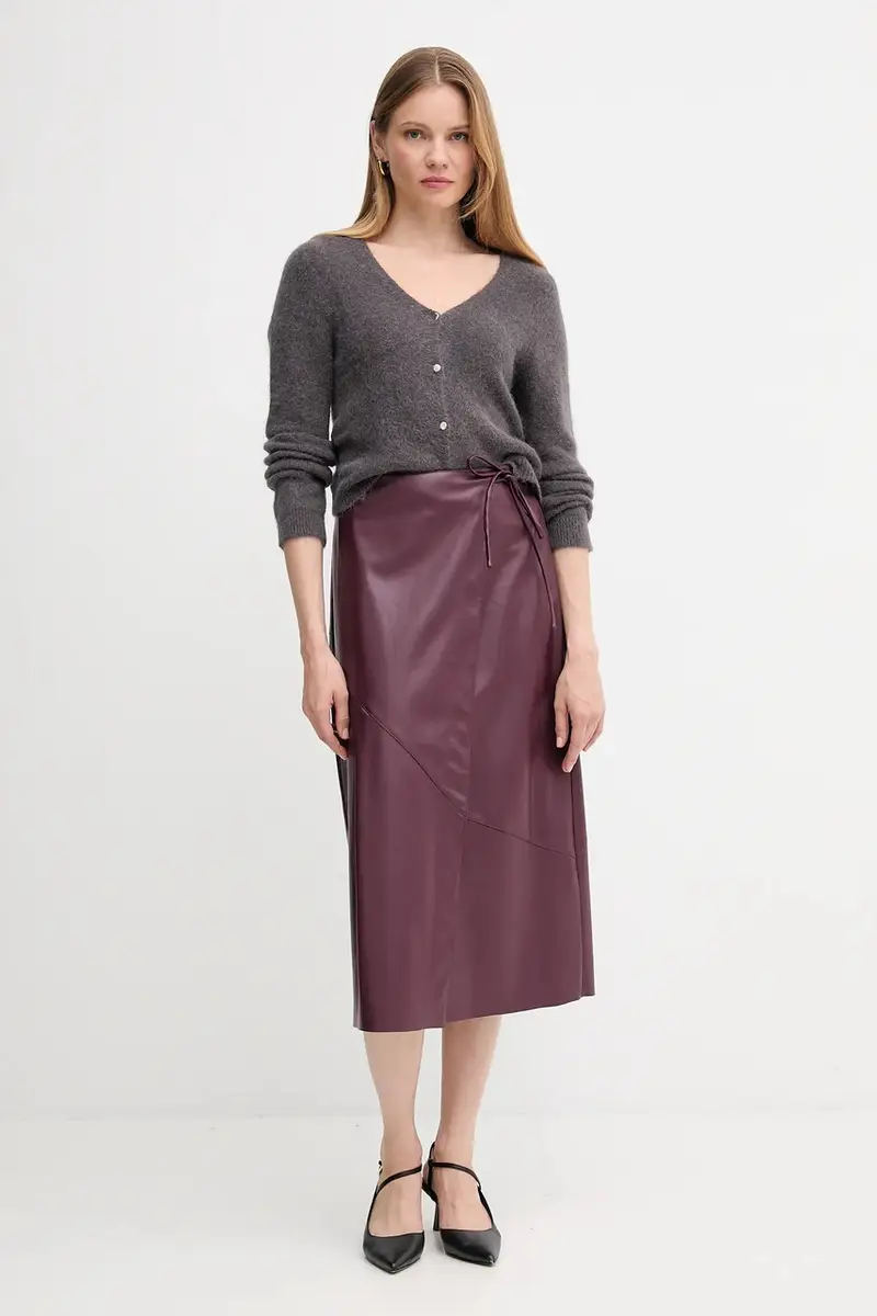 Oui Cardigan Donna Grigio 3610510 miniatura 2