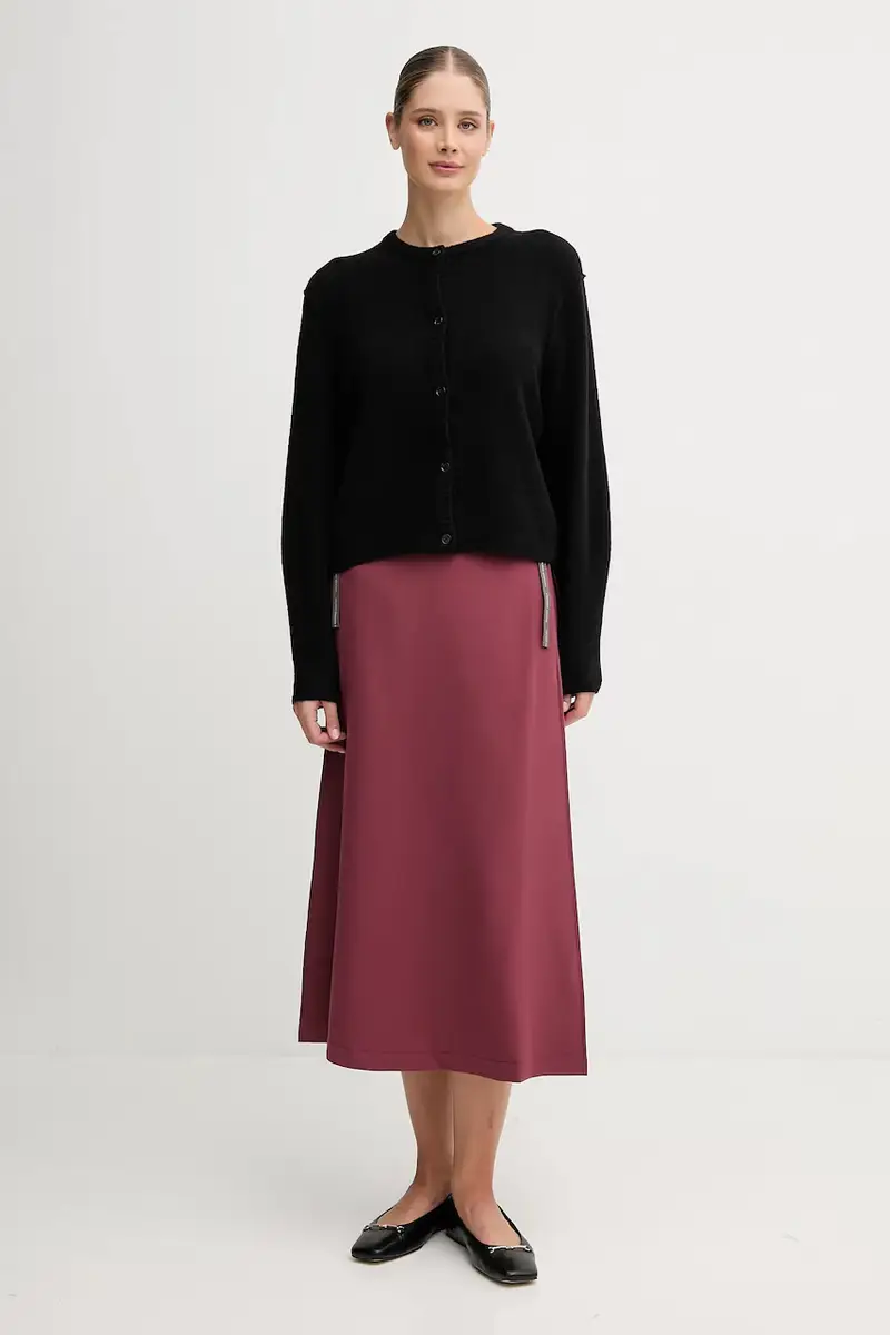 Oui Cardigan Donna Nero 3643862 miniatura 2