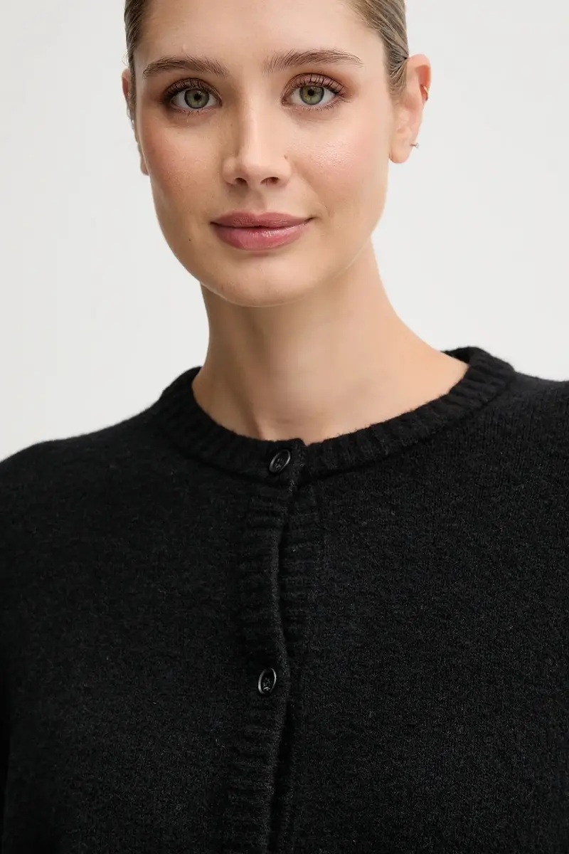 Oui Cardigan Donna Nero 3643862 miniatura 4