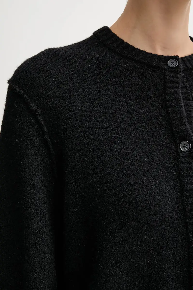 Oui Cardigan Donna Nero 3643862 miniatura 5