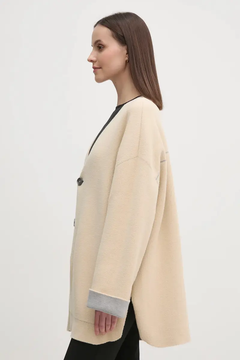 cardigan reversibile colore grigio 90801 miniatura 2