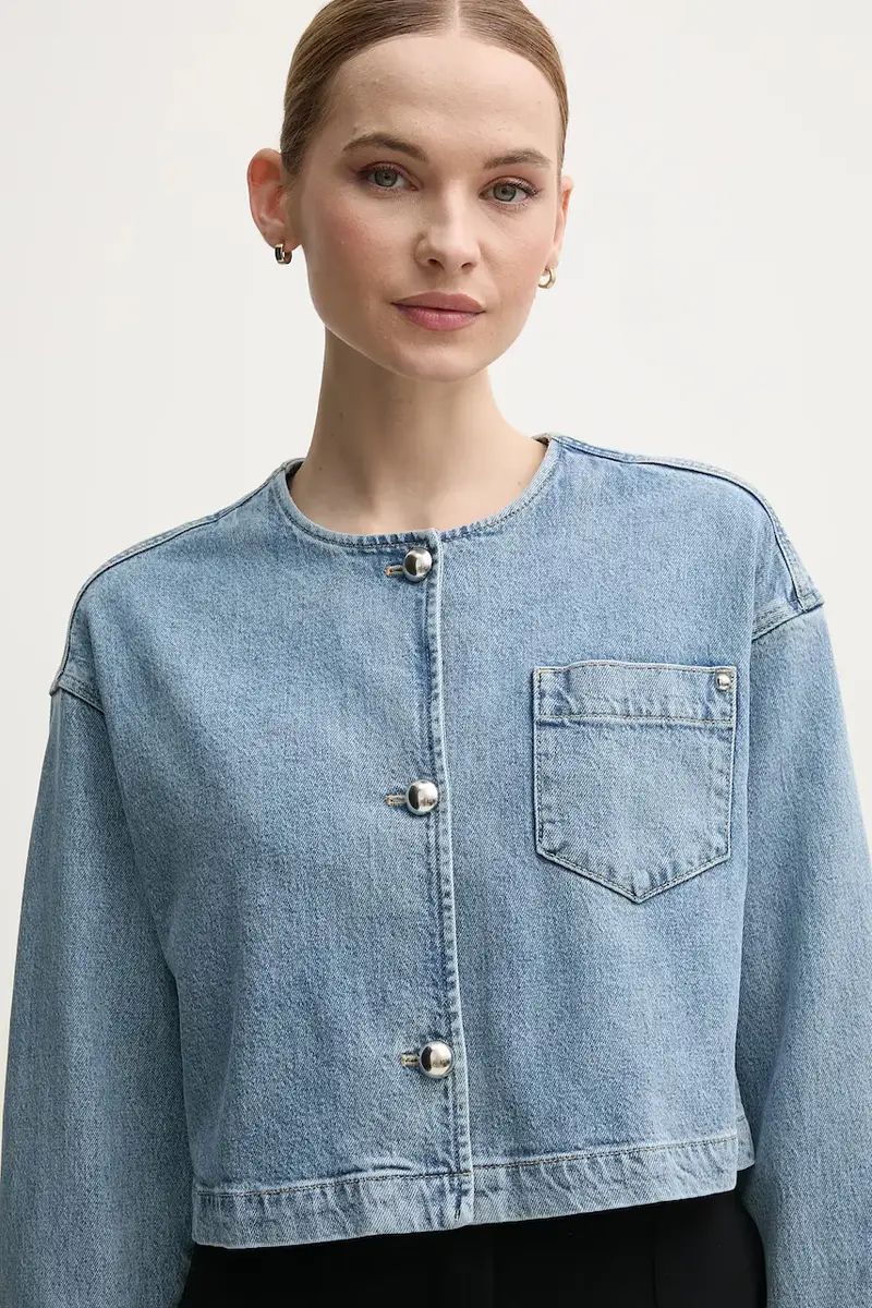 giacca di jeans colore blu 91791 miniatura 4