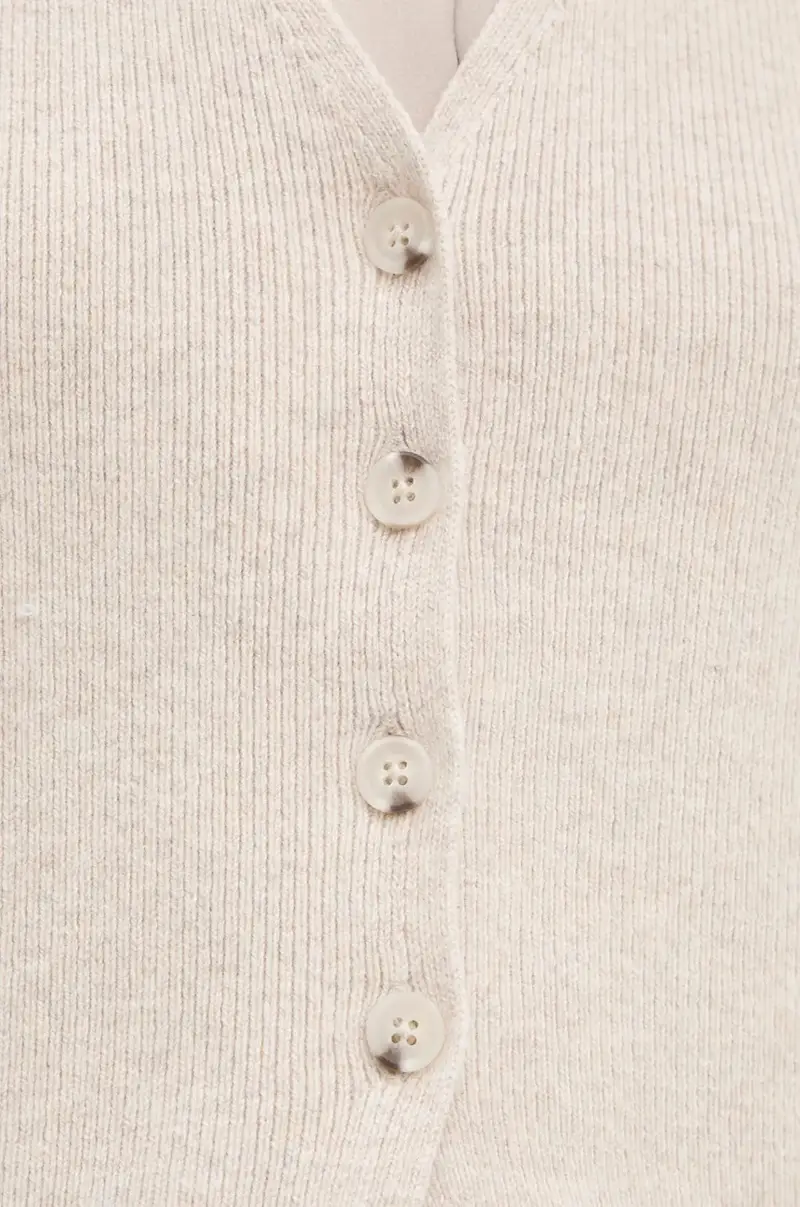 gilè con aggiunta di lana Beige miniatura 5