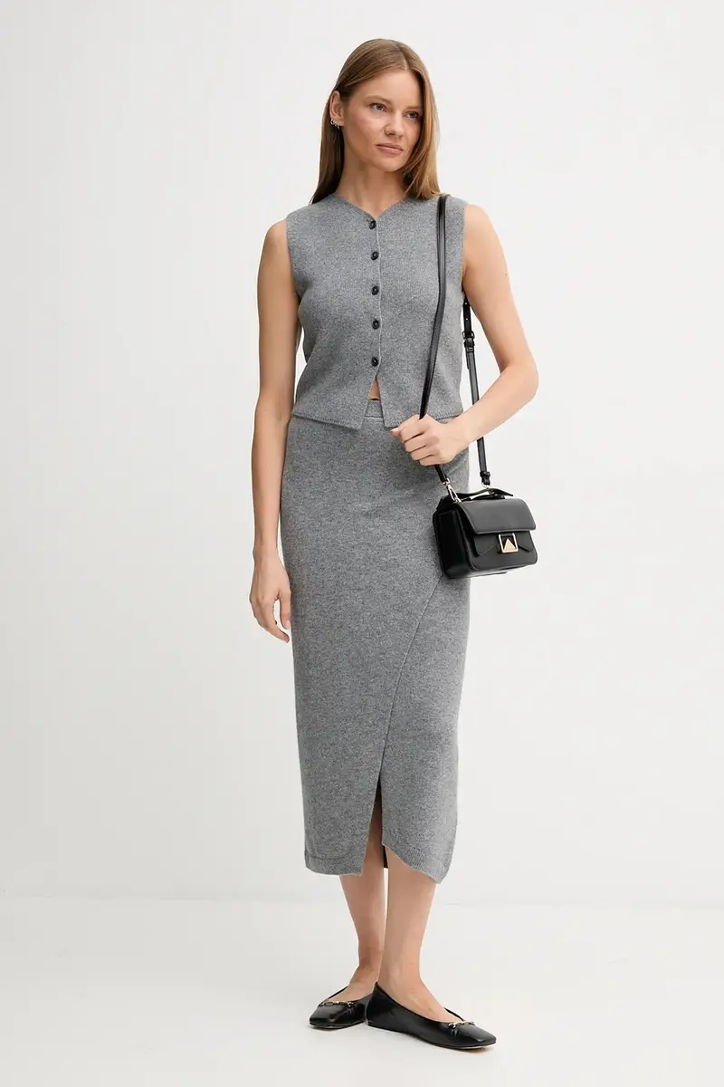 gonna in lana colore grigio 88299 miniatura 2