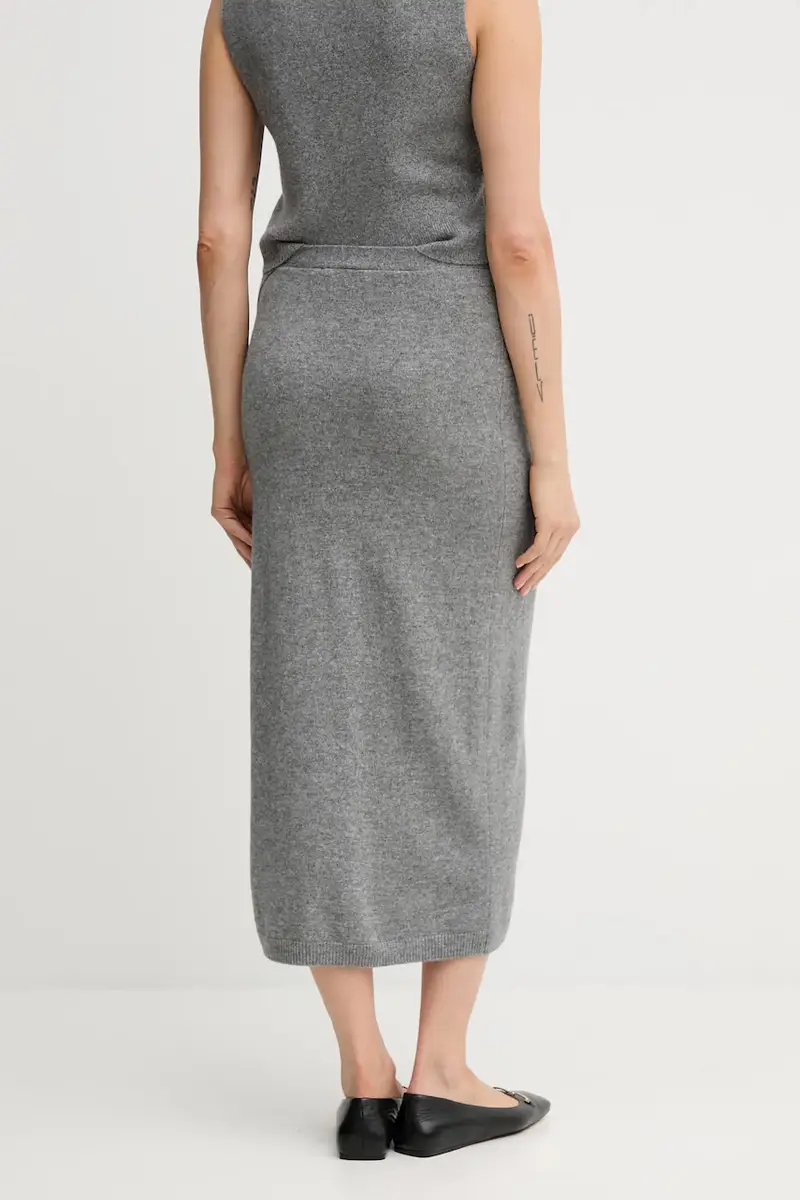 gonna in lana colore grigio 88299 miniatura 3