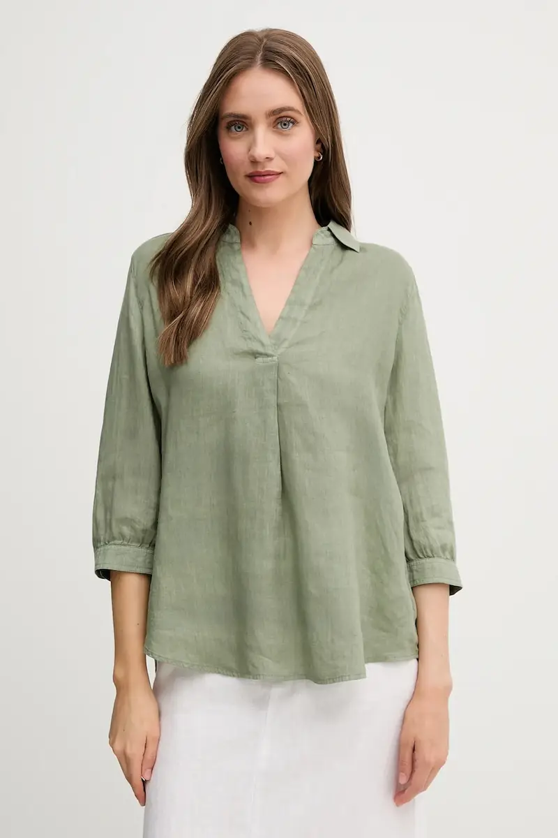 maglietta di lino donna colore verde 92941