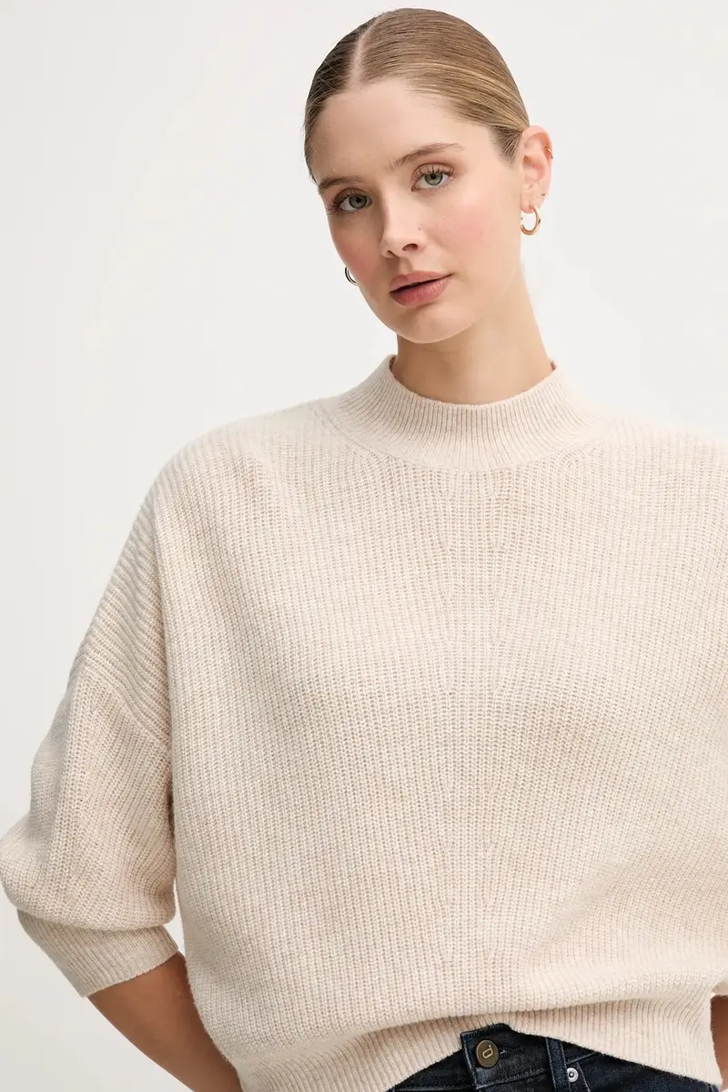 maglione con lana colore beige 94268 miniatura 4