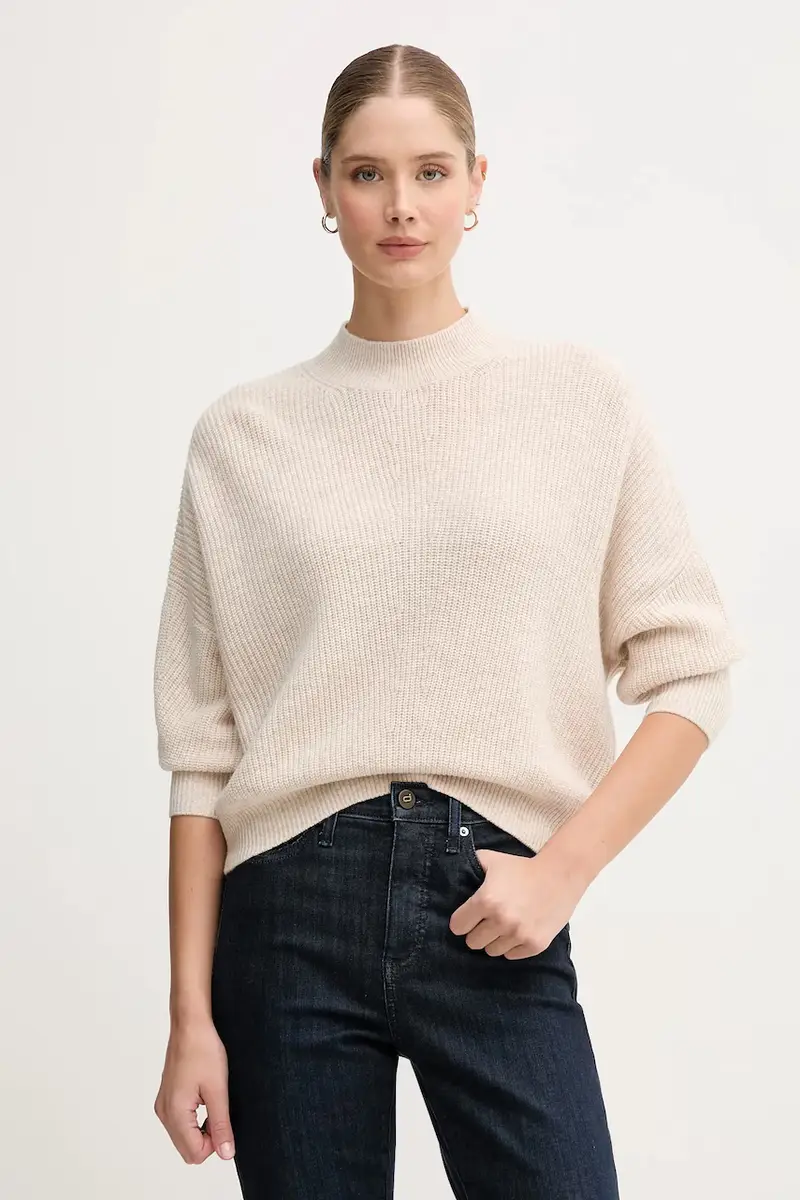 maglione con lana colore beige 94268