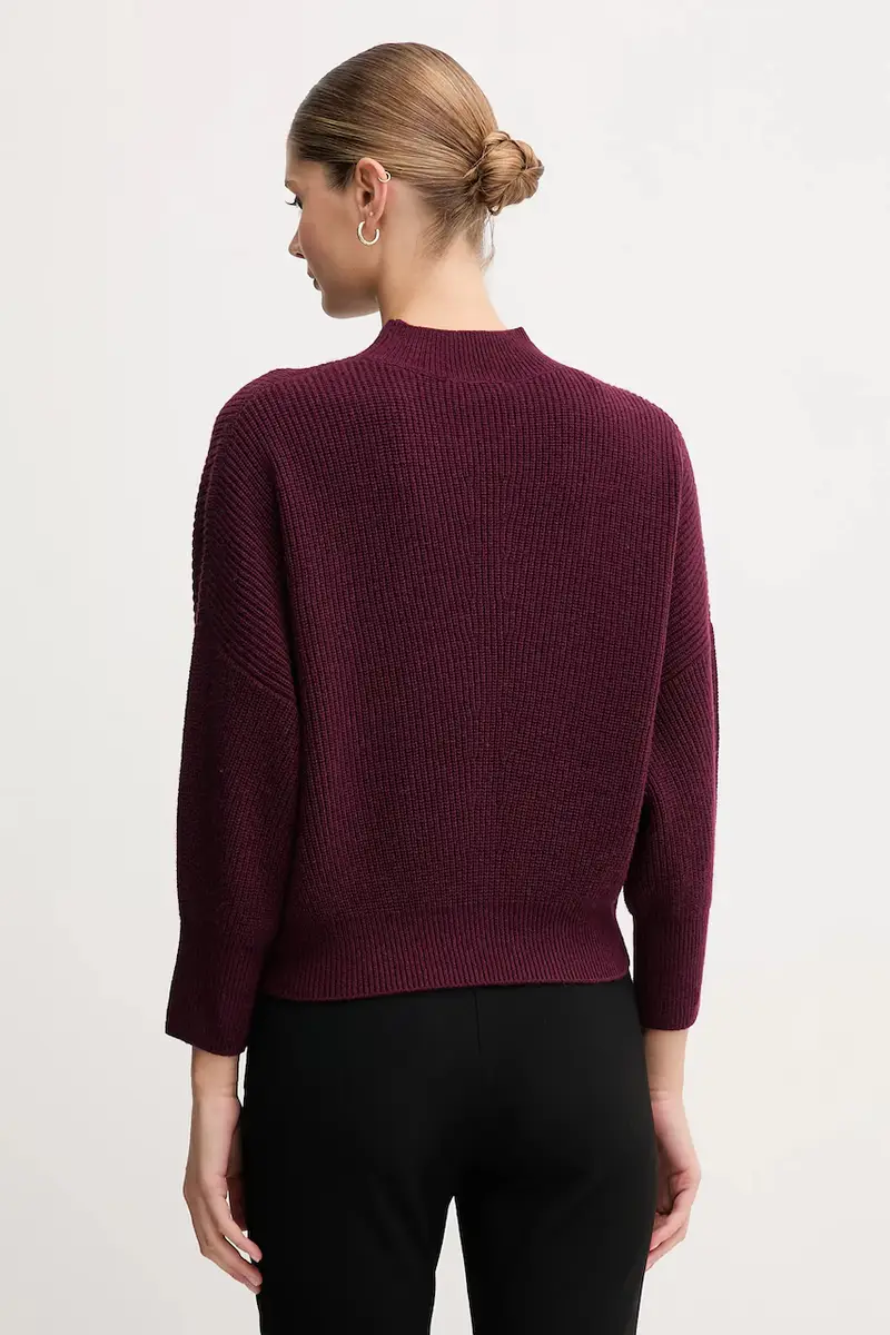 maglione con lana colore granata 94268 miniatura 3