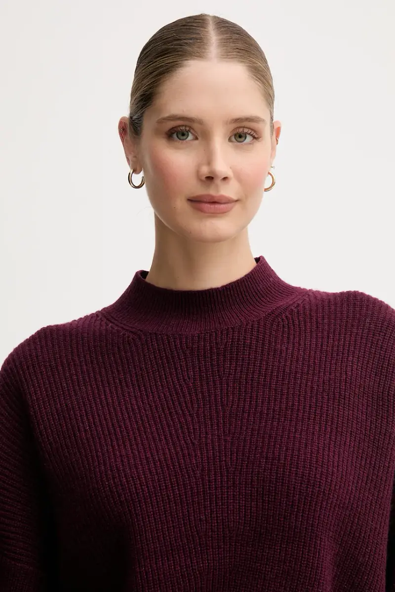 maglione con lana colore granata 94268 miniatura 4