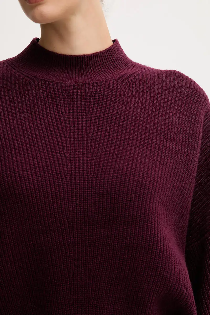 maglione con lana colore granata 94268 miniatura 5