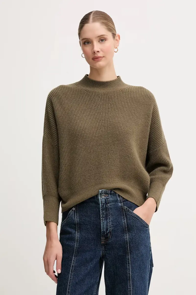 maglione con lana colore verde 94268